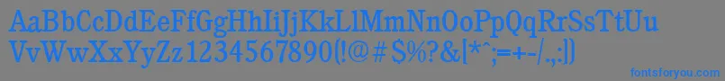CalgaryserialRegular Font – Blue Fonts on Gray Background