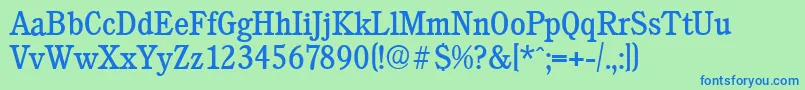 CalgaryserialRegular Font – Blue Fonts on Green Background