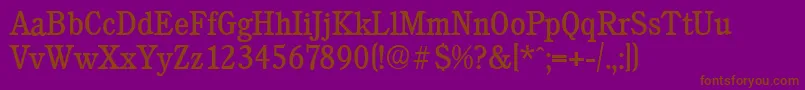 CalgaryserialRegular Font – Brown Fonts on Purple Background