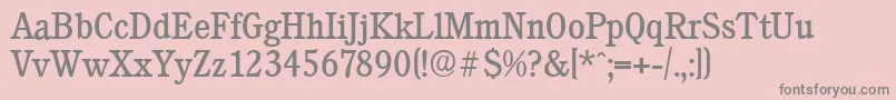 CalgaryserialRegular Font – Gray Fonts on Pink Background