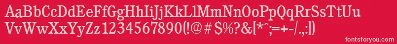 CalgaryserialRegular Font – Pink Fonts on Red Background