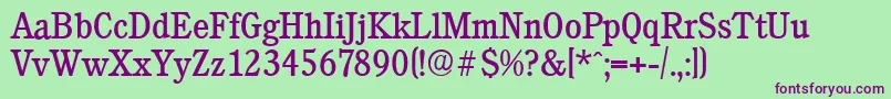 CalgaryserialRegular Font – Purple Fonts on Green Background