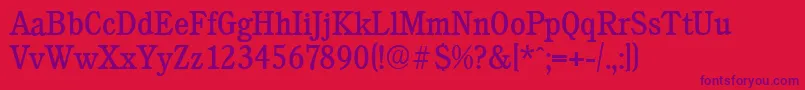 CalgaryserialRegular Font – Purple Fonts on Red Background