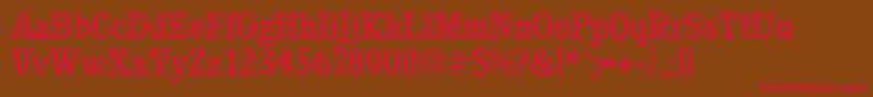 CalgaryserialRegular Font – Red Fonts on Brown Background