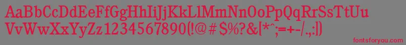 CalgaryserialRegular Font – Red Fonts on Gray Background