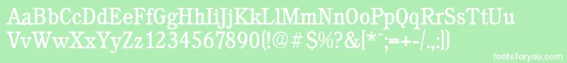 CalgaryserialRegular Font – White Fonts on Green Background