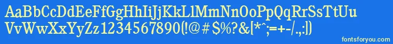 CalgaryserialRegular Font – Yellow Fonts on Blue Background