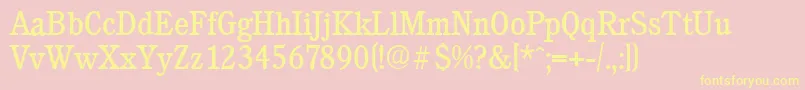 CalgaryserialRegular Font – Yellow Fonts on Pink Background