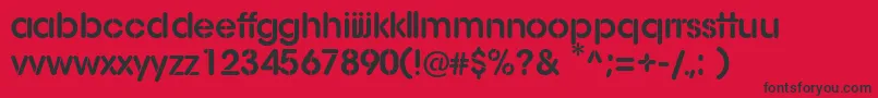 フォントAgStencil – 赤い背景に黒い文字