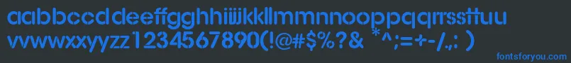 AgStencil Font – Blue Fonts on Black Background
