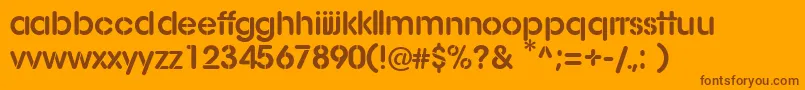 Подробнее о шрифте AgStencil Шрифт AgStencil – коричневые шрифты на оранжевом фоне