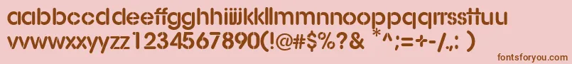Шрифт AgStencil – коричневые шрифты на розовом фоне