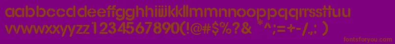 AgStencil-fontti – ruskeat fontit violetilla taustalla