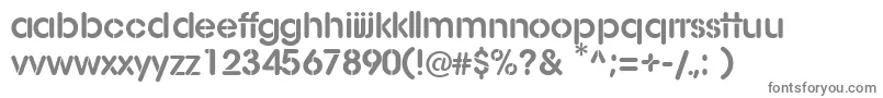 AgStencil Font – Gray Fonts on White Background