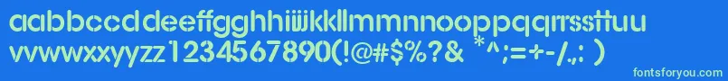 More about AgStencil Font AgStencil Font – Green Fonts on Blue Background