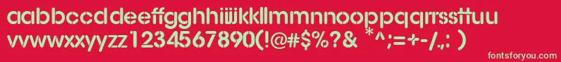 More about AgStencil Font AgStencil Font – Green Fonts on Red Background