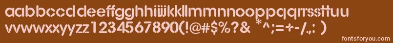 Police AgStencil – polices roses sur fond brun