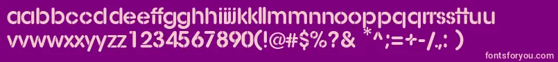 Fonte AgStencil – fontes rosa em um fundo violeta