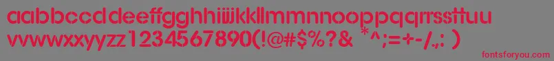 AgStencil Font – Red Fonts on Gray Background