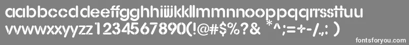 AgStencil Font – White Fonts on Gray Background