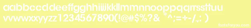 AgStencil Font – White Fonts on Yellow Background