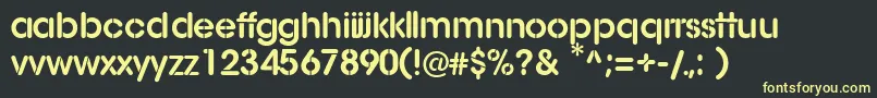 More about AgStencil Font AgStencil Font – Yellow Fonts on Black Background