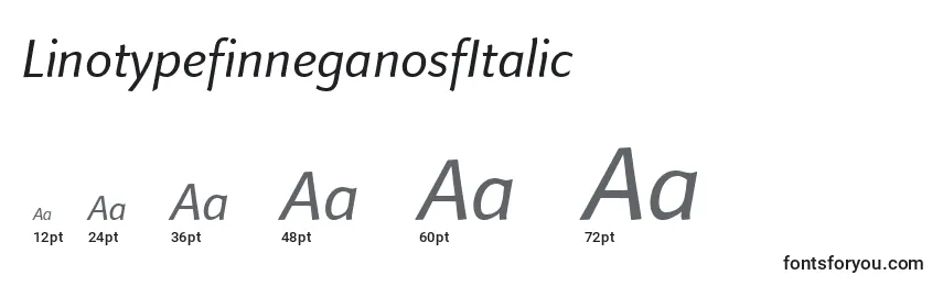 Размеры шрифта LinotypefinneganosfItalic