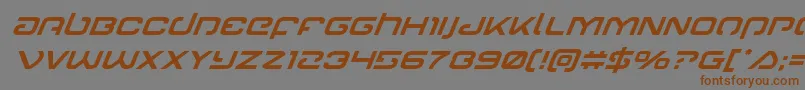 Gunrunnersuperital-fontti – ruskeat fontit harmaalla taustalla