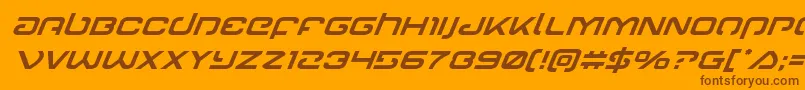 Шрифт Gunrunnersuperital – коричневые шрифты на оранжевом фоне