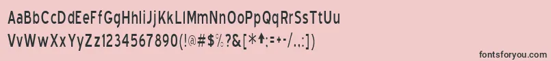 フォントBlueHighwayCondensedRegular – ピンクの背景に黒い文字