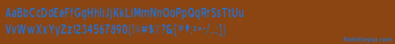 BlueHighwayCondensedRegular Font – Blue Fonts on Brown Background
