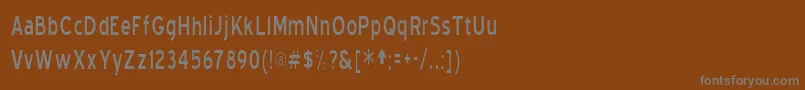 Шрифт BlueHighwayCondensedRegular – серые шрифты на коричневом фоне