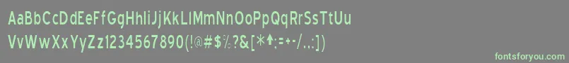 フォントBlueHighwayCondensedRegular – 灰色の背景に緑のフォント