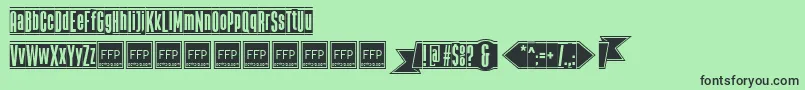 Fonte TheBlackBoxFfp – fontes pretas em um fundo verde