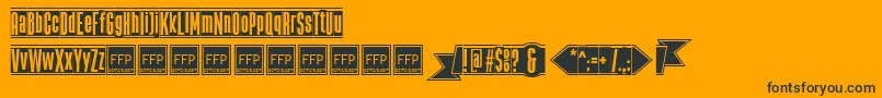 TheBlackBoxFfp Font – Black Fonts on Orange Background