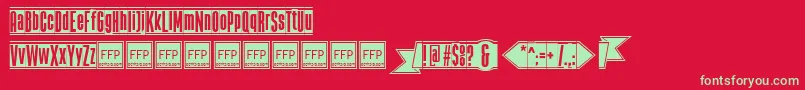 TheBlackBoxFfp Font – Green Fonts on Red Background