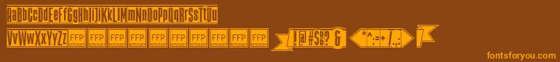 TheBlackBoxFfp Font – Orange Fonts on Brown Background