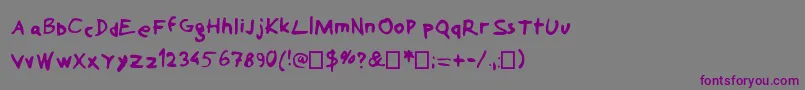 Шрифт ToiletTag – фиолетовые шрифты на сером фоне