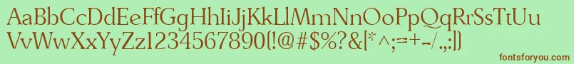 DerringerlhRegular Font – Brown Fonts on Green Background