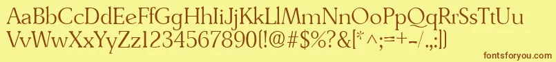 DerringerlhRegular Font – Brown Fonts on Yellow Background