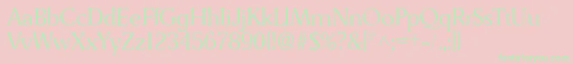 DerringerlhRegular Font – Green Fonts on Pink Background