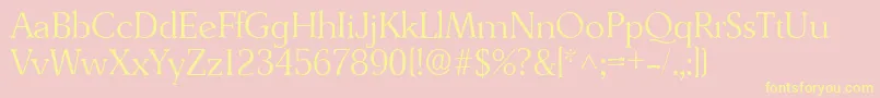 DerringerlhRegular Font – Yellow Fonts on Pink Background