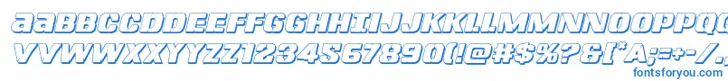 Lefthandluke3Dital Font – Blue Fonts on White Background