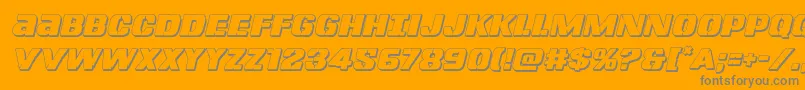 Lefthandluke3Dital Font – Gray Fonts on Orange Background