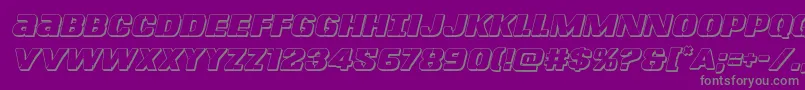 Lefthandluke3Dital Font – Gray Fonts on Purple Background