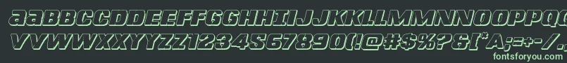 Lefthandluke3Dital Font – Green Fonts on Black Background