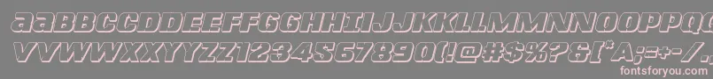 Lefthandluke3Dital Font – Pink Fonts on Gray Background