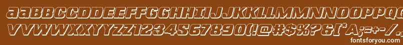 Lefthandluke3Dital Font – White Fonts on Brown Background