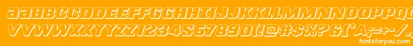 Lefthandluke3Dital Font – White Fonts on Orange Background