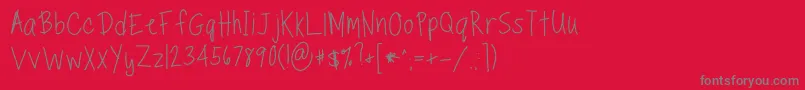 Шрифт TippytoesRegular – серые шрифты на красном фоне